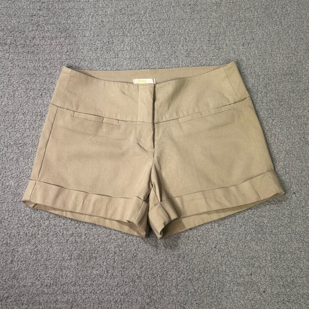 Matty M‎ Shorts Chino Cuffed 4 Khaki Y2K Preppy Coastal Minimalist